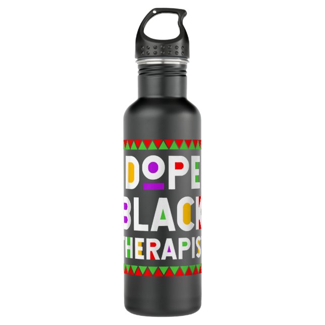 Bouteille D'eau Dope Black Therapist African American Job Proud Pr (Devant)