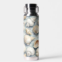 Douce Aquarelle de Coquillages de Mer Bleue Côtièr