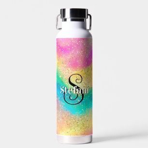 Bouteille D'eau Doux Glamour Arc-en-ciel Splash Encre d'alcool