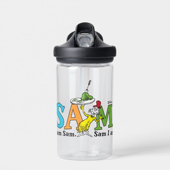 Bouteille D'eau Dr. Seuss | Je suis Sam. Sam je suis. (Avant)