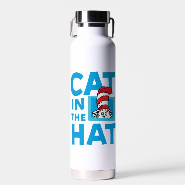 Bouteille D'eau Dr. Seuss | Logo du Chat chapeauté (Avant)