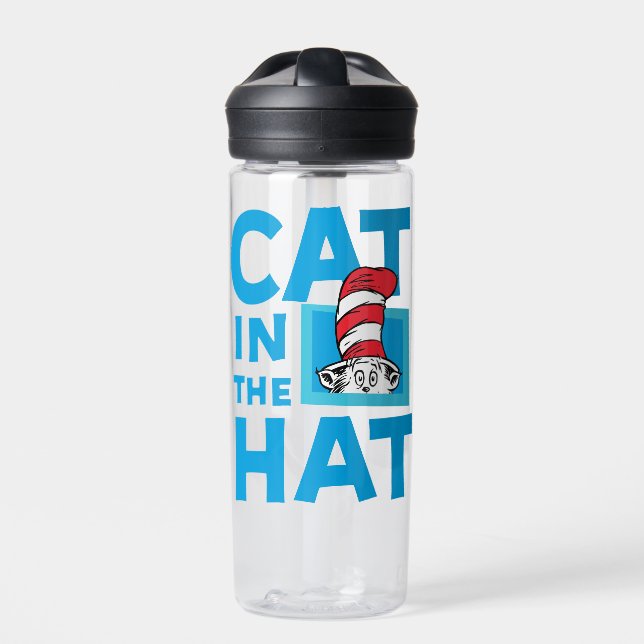 Bouteille D'eau Dr. Seuss | Logo du Chat dans le Chapeau (Extérieur)