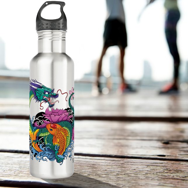 Bouteille D'eau dragon à eau et koi (Créateur téléchargé)