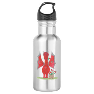 Bouteille D'eau Dragon aux Roses Rouges