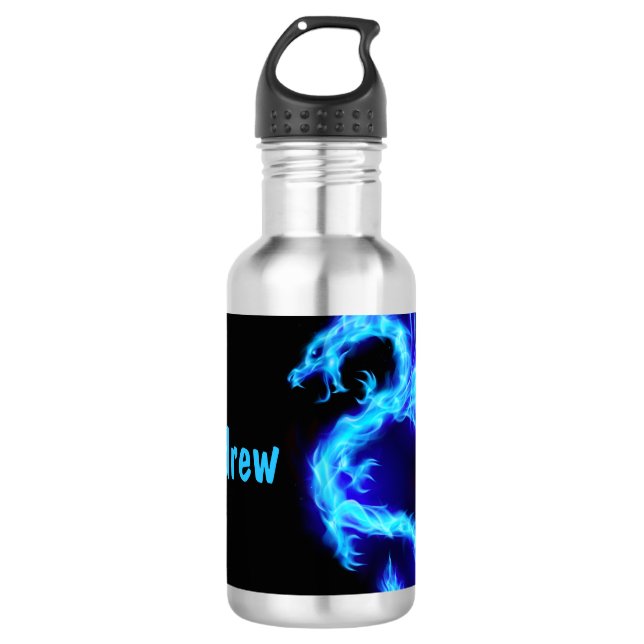 Bouteille D'eau Dragon Bleu Magique (Devant)