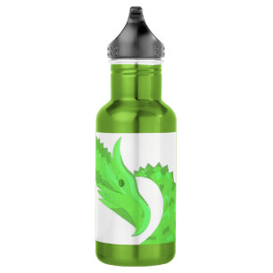 Bouteille D'eau Dragon de coeur vert citron blanc