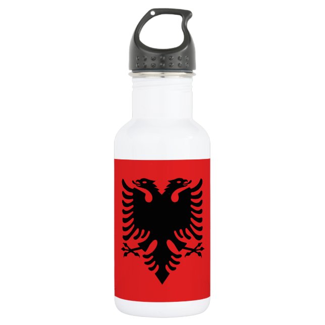 Bouteille D'eau Drapeau albanais patriotique (Devant)