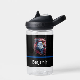 Bouteille D'eau Drapeau américain Aigle Rose Rouge Blanc Bleu