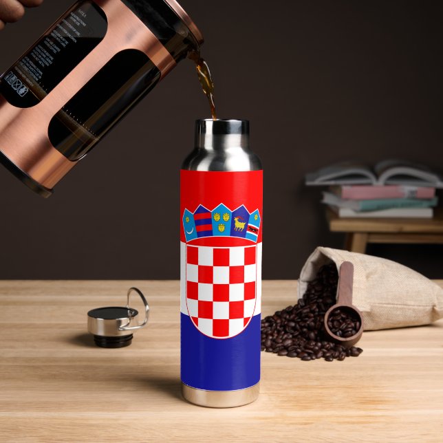 Bouteille D'eau Drapeau croate (Café (pivoté))