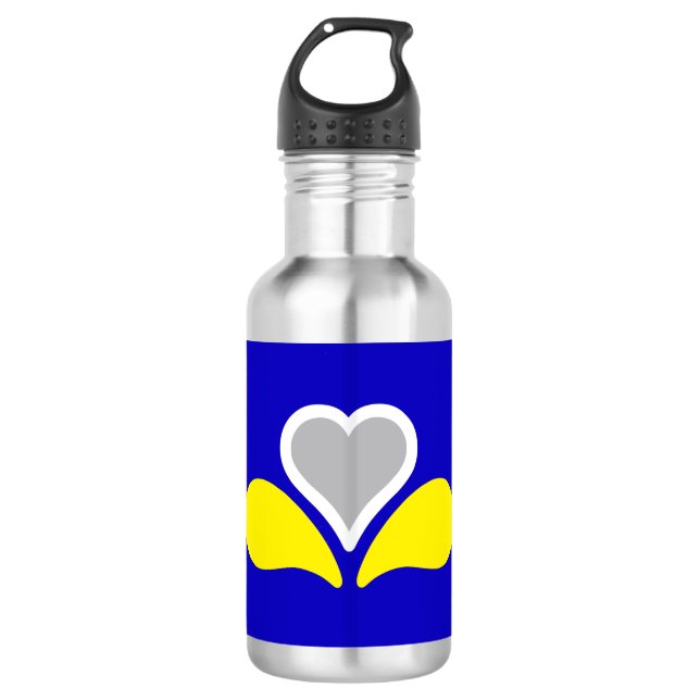 Bouteille D'eau Drapeau de Bruxelles, Belgique Acier inoxydable Bo (Devant)