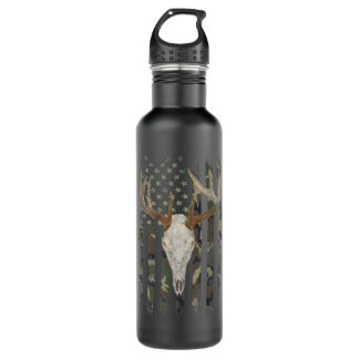 Bouteille D'eau Drapeau de chasse aux cerfs American Camo USA Drap
