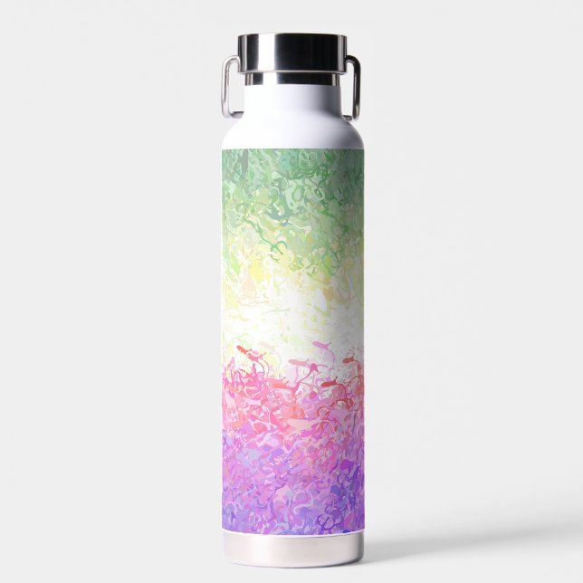 Bouteille D'eau Drapeau de Fierté Genderdoe Abstrait Boho Trippy (Avant)