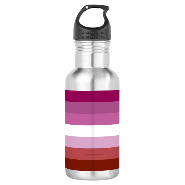 Bouteille D'eau Drapeau de fierté lesbienne de SlipperyJoe féminin (Devant)