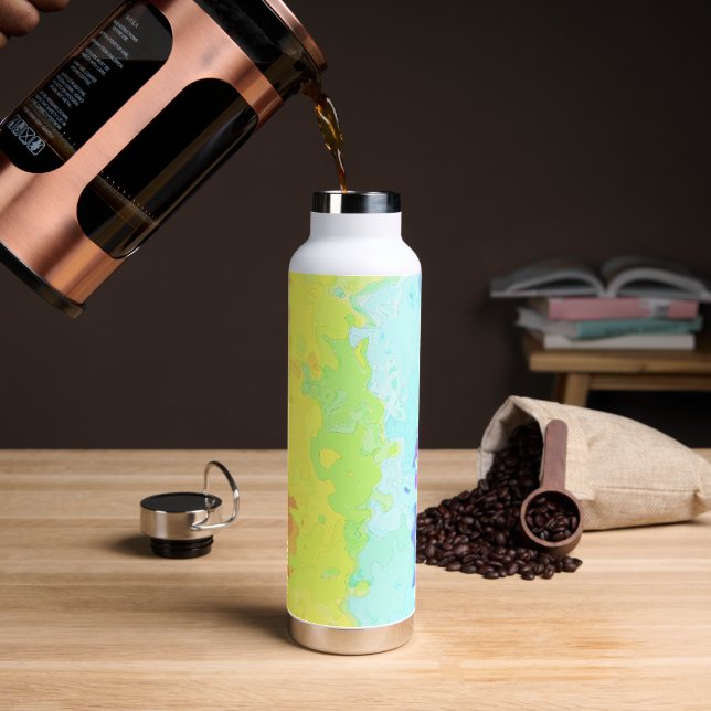 Bouteille D'eau Drapeau de fierté Neurogenre Abstrait BoHo Psychéd (Gym)