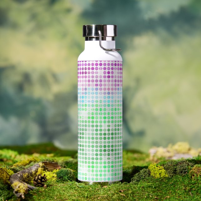 Bouteille D'eau Drapeau de fierté Toric abstrait boho éclectique G (Extérieur)