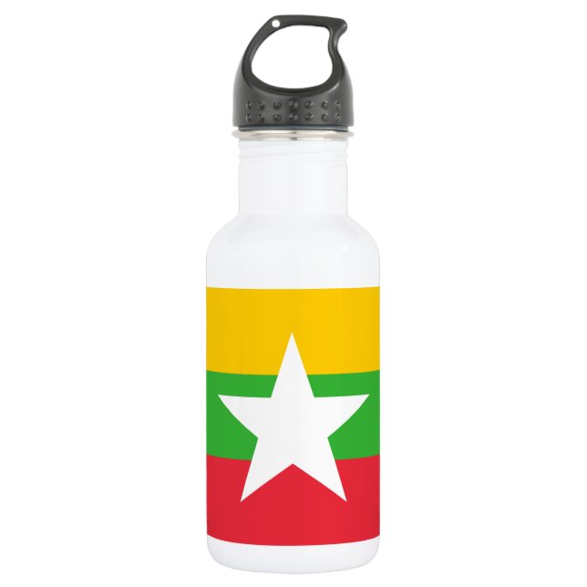 Bouteille D'eau Drapeau de la Birmanie (Devant)