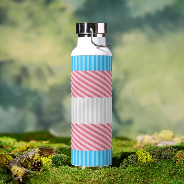 Bouteille D'eau Drapeau de la fierté transgenre Abstraite de la ba (Extérieur)