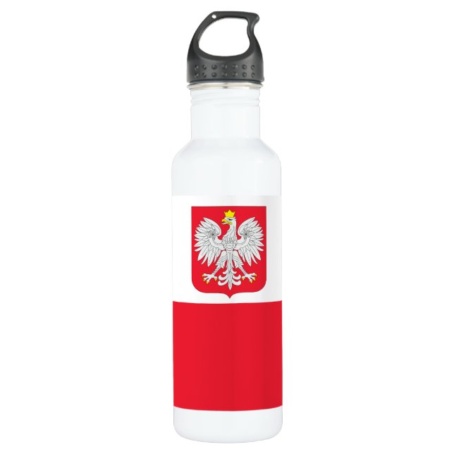Bouteille D'eau Drapeau de la Pologne (Devant)