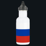 Bouteille D'eau Drapeau de la Russie<br><div class="desc">Drapeau patriotique de la Russie.</div>