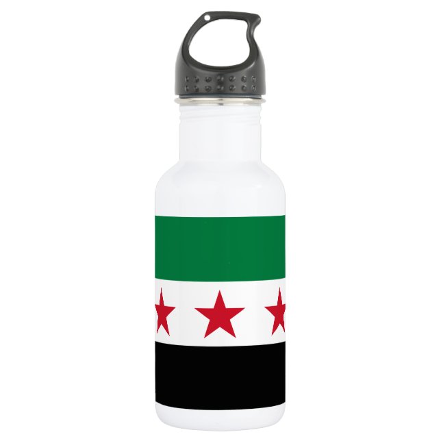 Bouteille D'eau Drapeau de la Syrie (Devant)