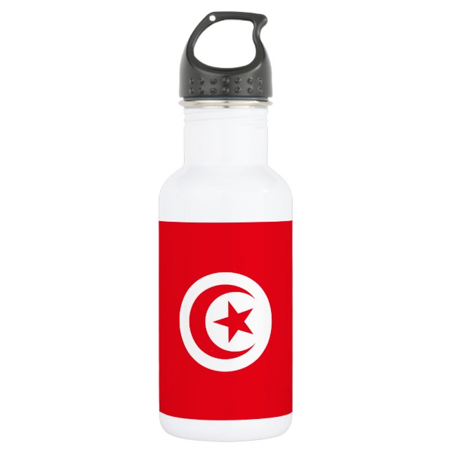 Bouteille D'eau Drapeau de la Tunisie (Devant)