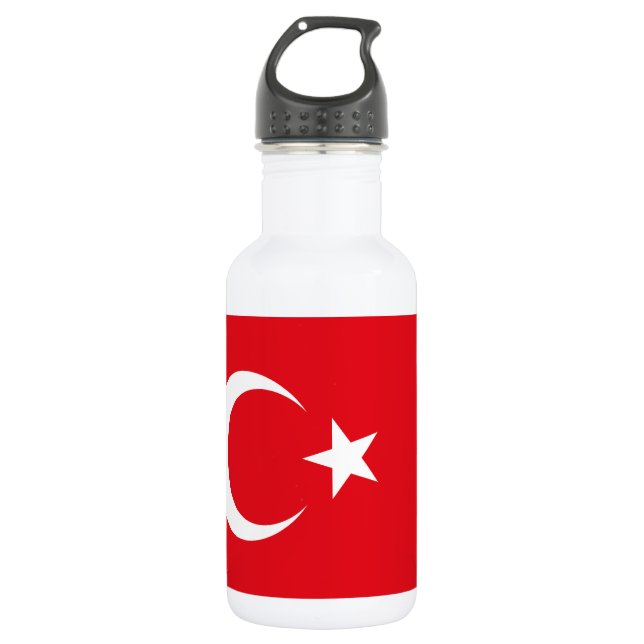Bouteille D'eau Drapeau de la Turquie (Devant)