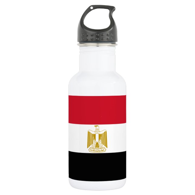 Bouteille D'eau Drapeau de l'Égypte (Devant)