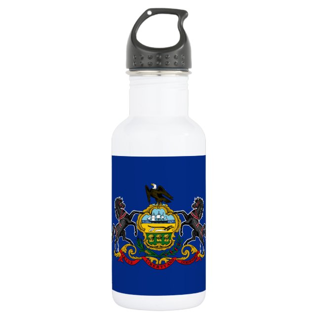 Bouteille D'eau Drapeau de l'État de Pennsylvanie (Devant)