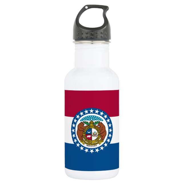 Bouteille D'eau Drapeau de l'État du Missouri (Devant)