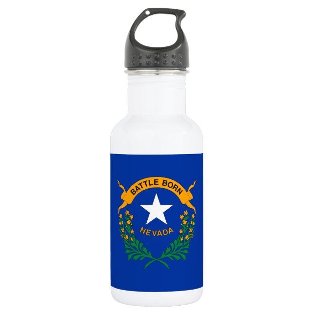 Bouteille D'eau Drapeau de l'État du Nevada (Devant)
