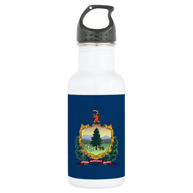 Bouteille D'eau Drapeau de l'État du Vermont (Devant)