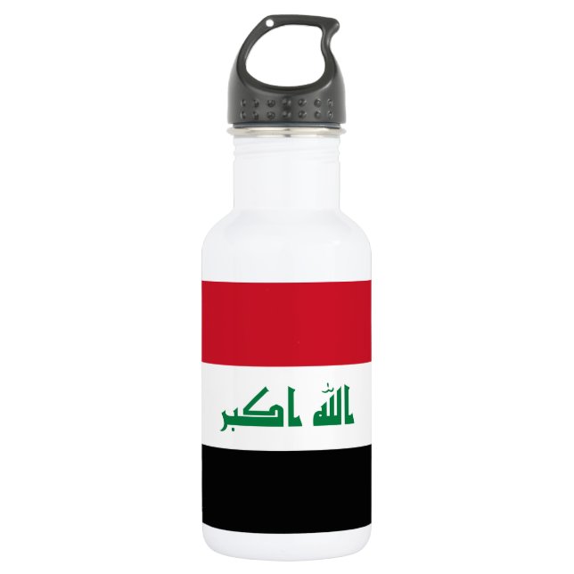 Bouteille D'eau Drapeau de l'Irak (Devant)