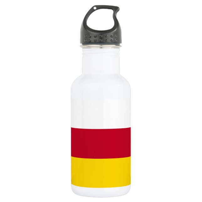 Bouteille D'eau Drapeau de l'Ossétie du Nord (Devant)