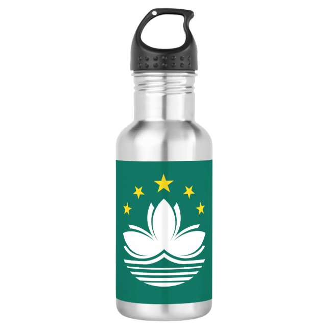 Bouteille D'eau Drapeau de Macao (Région chinoise) (Devant)
