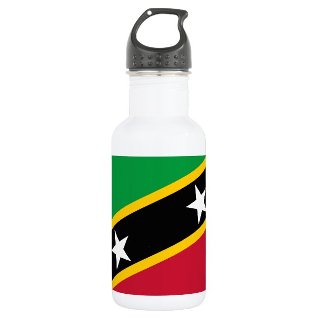 Bouteille D'eau Drapeau de Saint-Kitts-et-Nevis (Devant)