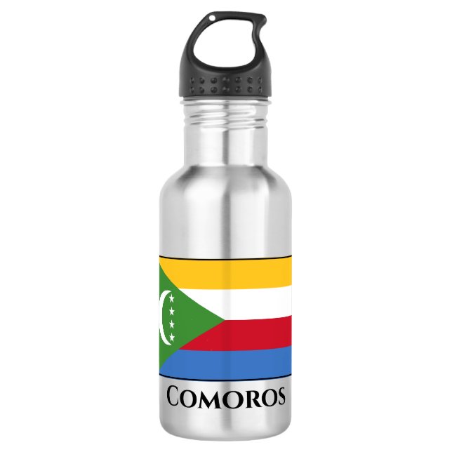 Bouteille D'eau Drapeau des Comores (Devant)
