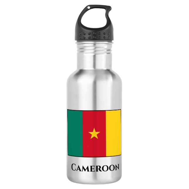 Bouteille D'eau Drapeau du Cameroun (Devant)