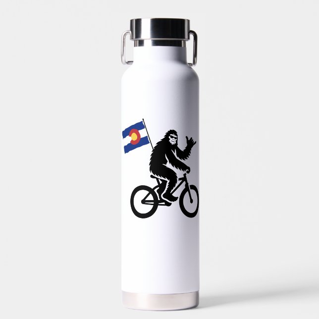 Bouteille D'eau Drapeau du Colorado à vélo Bigfoot (Avant)