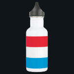 Bouteille D'eau Drapeau du Luxembourg<br><div class="desc">Drapeau patriotique du Luxembourg.</div>