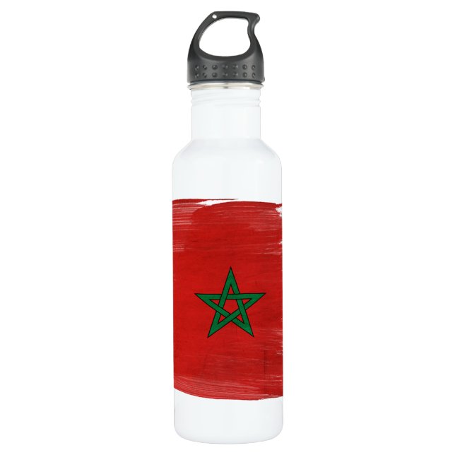 Bouteille D'eau Drapeau du Maroc (Devant)