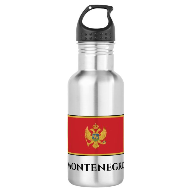 Bouteille D'eau Drapeau du Monténégro (Devant)