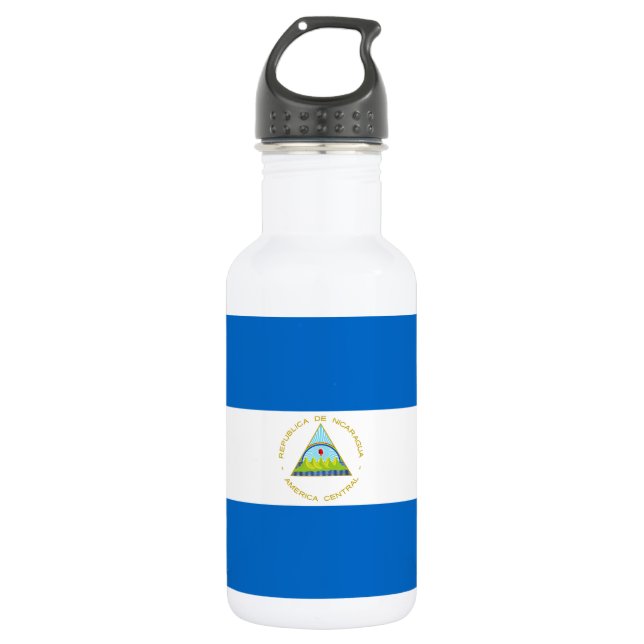 Bouteille D'eau Drapeau du Nicaragua (Devant)