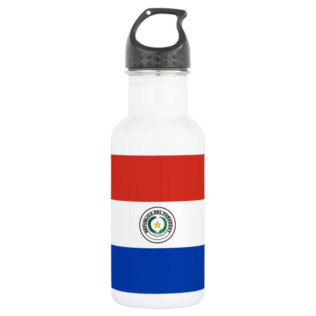 Bouteille D'eau drapeau du Paraguay (Devant)