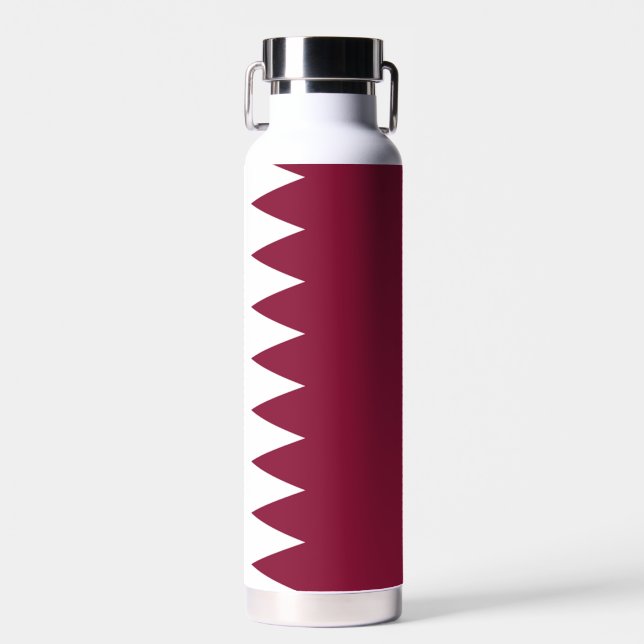 Bouteille D'eau Drapeau du Qatar (Avant)