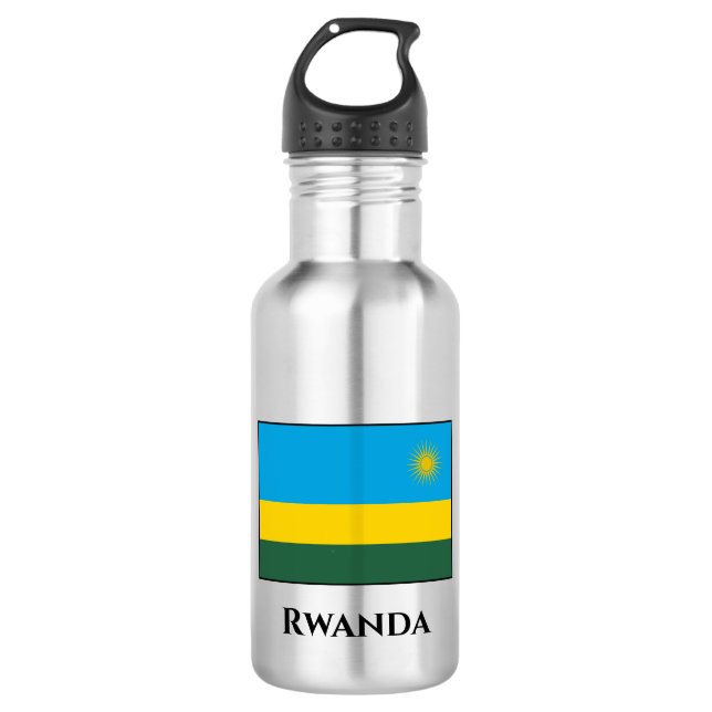 Bouteille D'eau Drapeau du Rwanda (Devant)