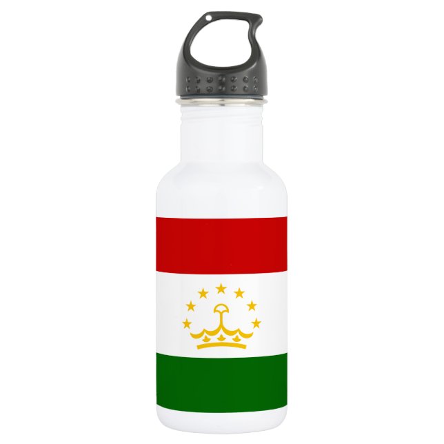 Bouteille D'eau Drapeau du Tadjikistan (Devant)