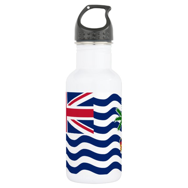 Bouteille D'eau Drapeau du Territoire britannique de l'océan Indie (Devant)