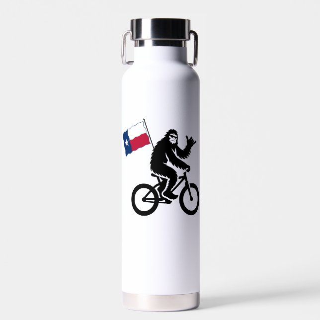 Bouteille D'eau Drapeau du Texas Bigfoot Cycling (Avant)