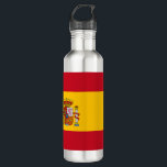 Bouteille D'eau Drapeau espagnol (Espagne)<br><div class="desc">Ce dessin présente le drapeau de l'Espagne (connu en espagnol comme "España"), officiellement connu sous le nom de Royaume d'Espagne (en espagnol, "Reino de España"), qui est un pays du sud-ouest de l'Europe avec quelques poches de territoire à travers le détroit de Gibraltar et l'océan Atlantique. Son territoire continental européen...</div>