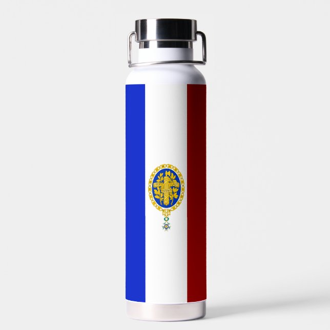 Bouteille D'eau Drapeau français-Emblème (Arrière)